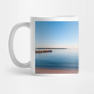 Landmark Mount Maunganui on horizon across Tauranga harbour Mug